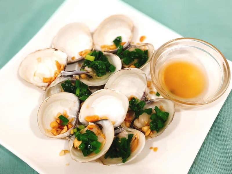 おうちでベトナム料理 はまぐり焼き（ピーナッツネギ油） ホーチミンでも健康和ごはん